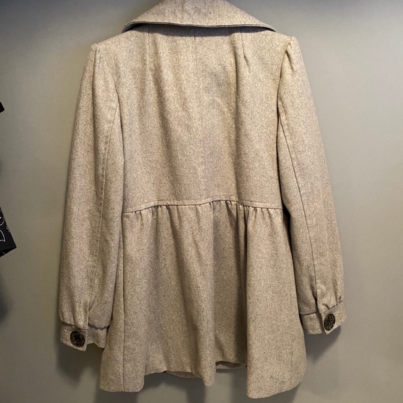 Charlotte Russe grey pea coat size M - Picture 2 of 5